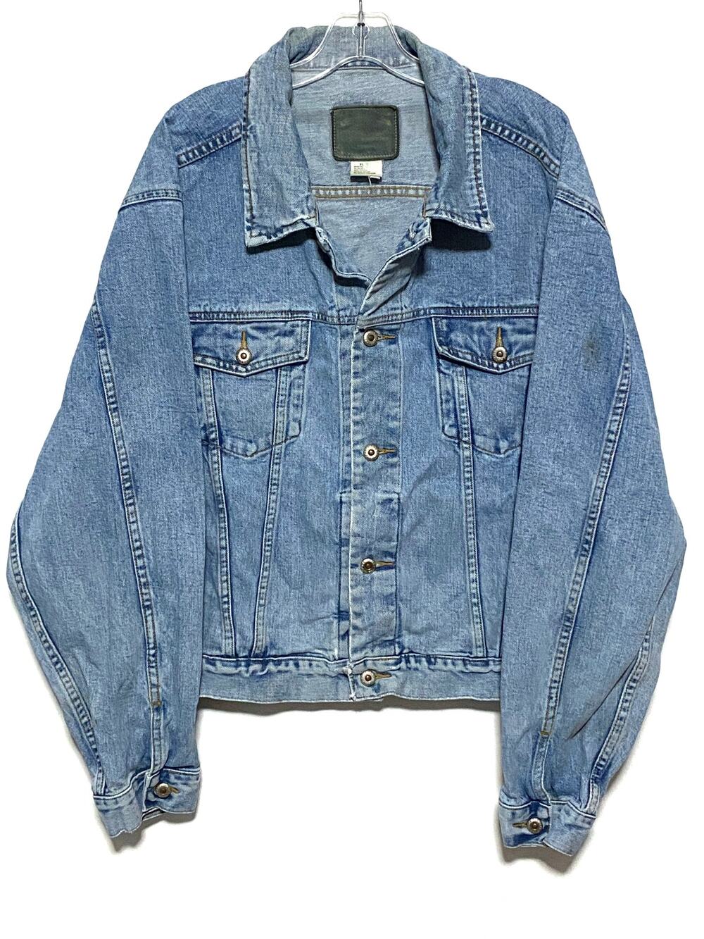 Vintage Gap Indigo Denim Jean Jacket Mens L XL Trucker Y2K Grunge Utility Cotton